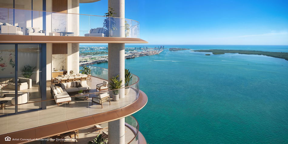 The Residences at Mandarin Oriental, Miami — South Tower Brickell Key neighborhood view