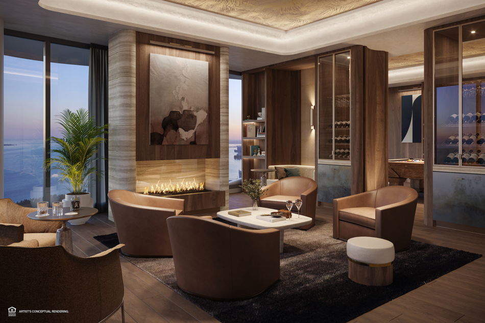 Amenity deck at The St. Regis Residences, Miami