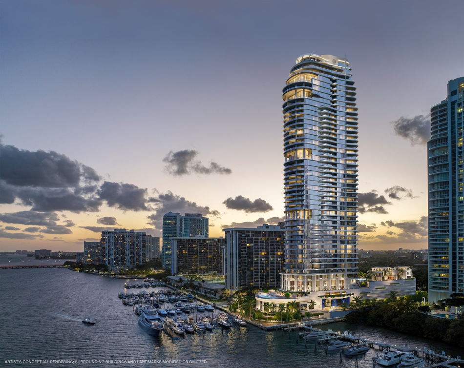 Rockwell Group–designed interior at The St. Regis Residences, Miami