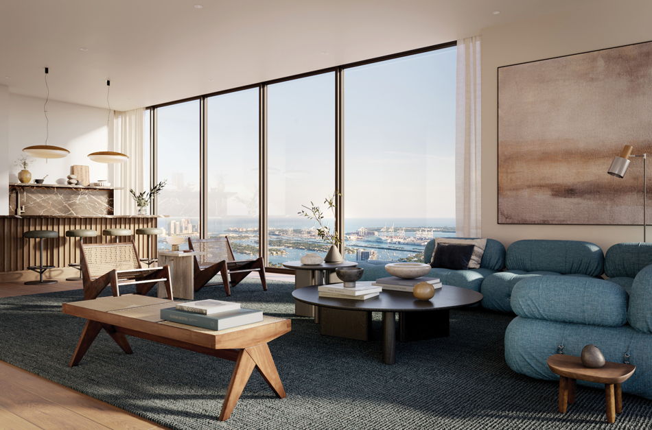 Villa Miami residence floor plan rendering